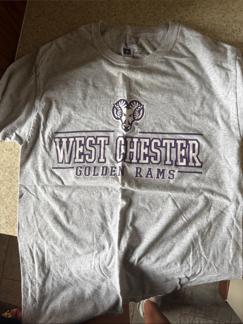 West Chester Golden Rams Heather Gray Short-Sleeve Tee